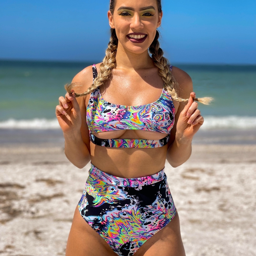 iHeartRaves Acid Tripp Underboob Top
